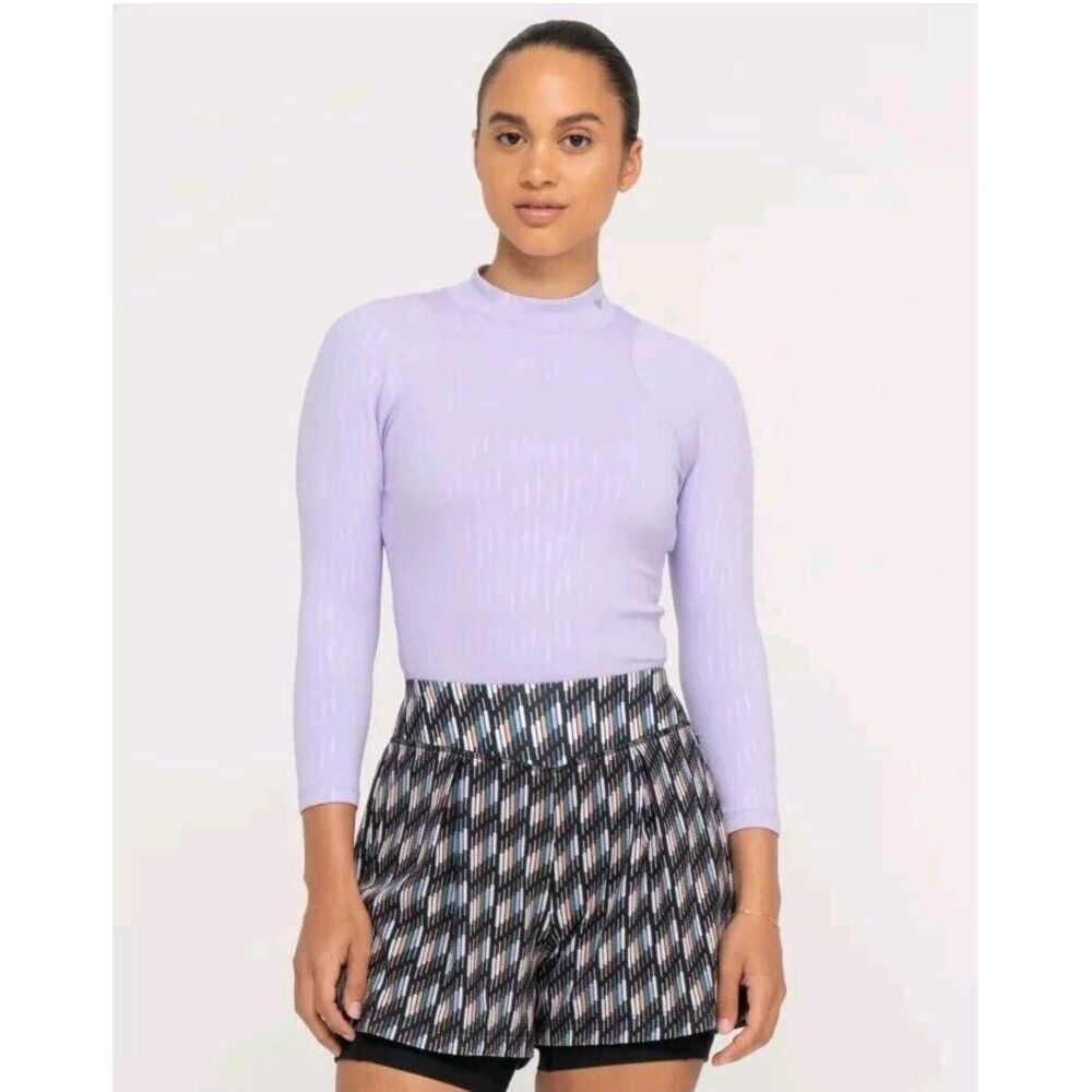 NWT! Lavender Bad Birdie The Links‎ Mock Neck Top  SZ XL